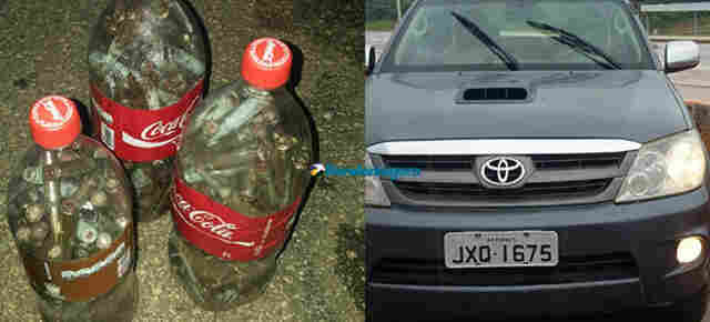 PRF apreende 150 munições de fuzil, explosivos, camisetas da PF, coletes e veículo clonado