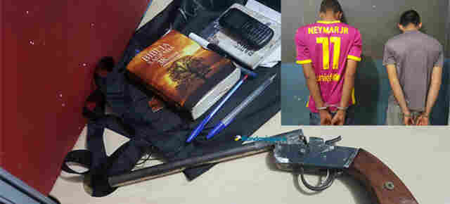 Dupla usa escopeta artesanal para roubar e acaba detida em flagrante, em Porto Velho