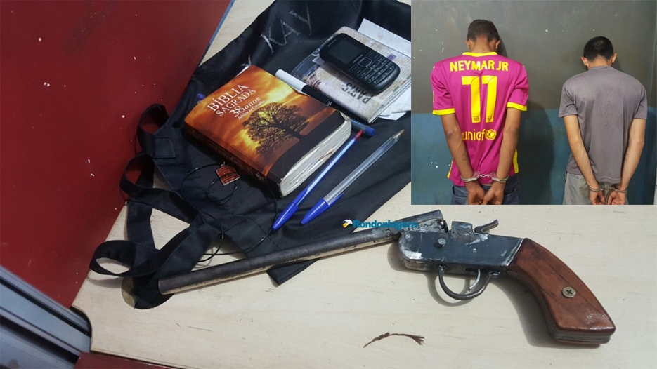 Dupla usa escopeta artesanal para roubar e acaba detida em flagrante, em Porto Velho
