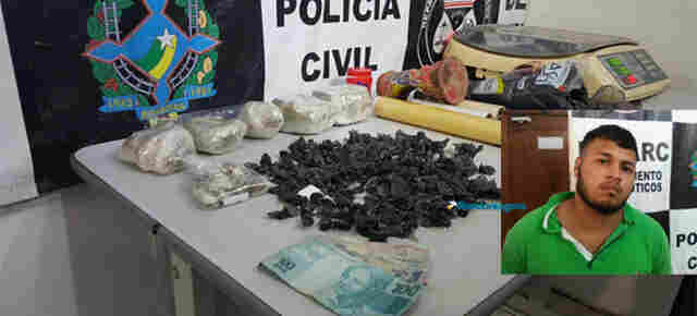 Foragido por tráfico de drogas é preso apontado como chefe de boca de fumo na capital