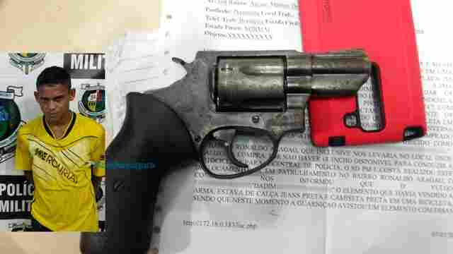 Suspeito de roubo é preso com revólver em Porto Velho