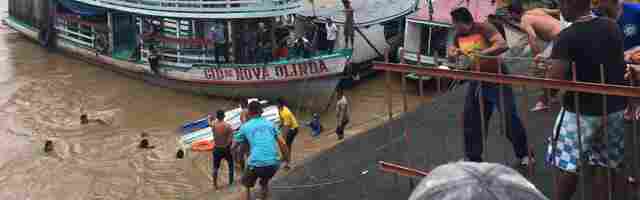 Lancha afunda no Rio Madeira com 20 pessoas; apenas 10 foram resgatadas