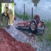 Uma pessoa morre e outra fica ferida após carro cair em rio