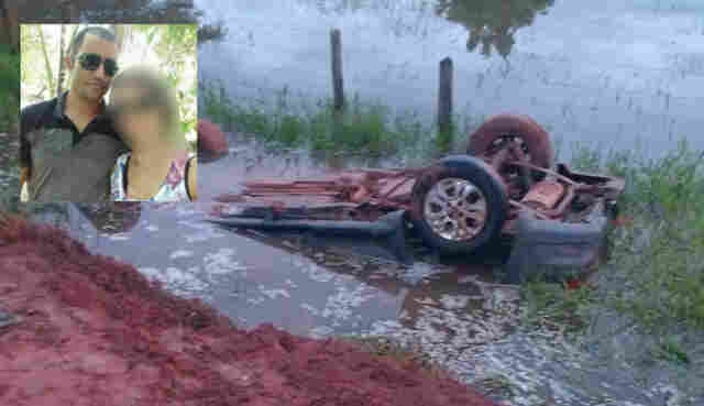 Uma pessoa morre e outra fica ferida após carro cair em rio