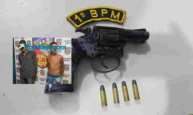 PM prende dupla com revólver na Zona Sul