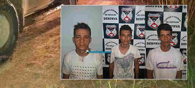 Trio é preso em sítio com carros roubados que seguiriam para o Acre