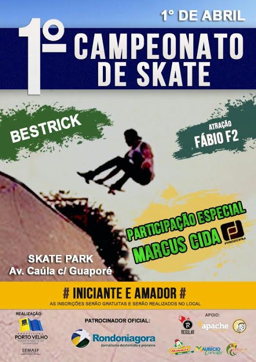 Prefeitura da capital promove campeonato de skate neste final de semana