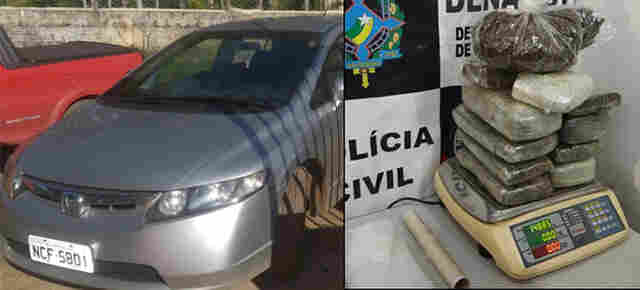 Denarc apreende 15 kg de maconha e prende dois irmãos na capital