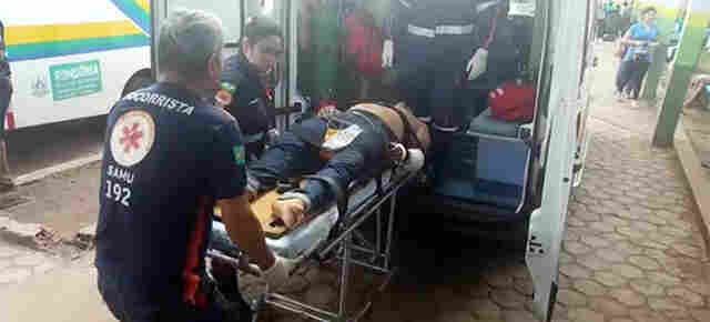 Após roubar peixaria, homem leva tiro na barriga