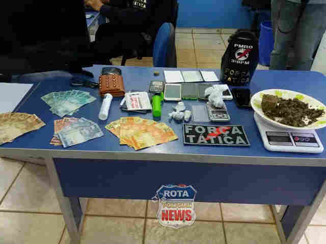 PM prende servidor público e esposa com drogas e dinheiro