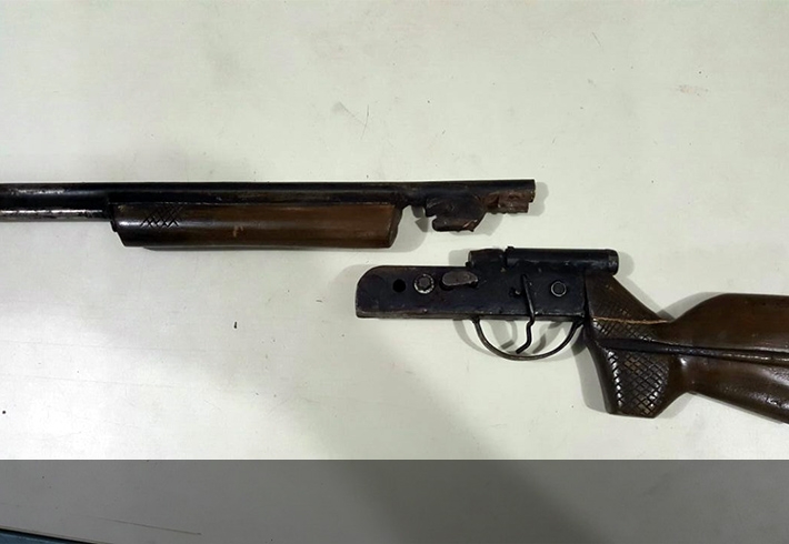 Vítimas quebram escopeta na cabeça de bandido em Porto Velho