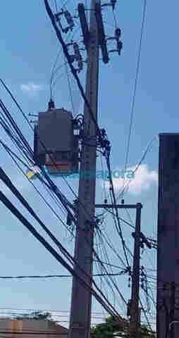 Vídeo: Fogo destrói transformador de energia em poste de Porto Velho