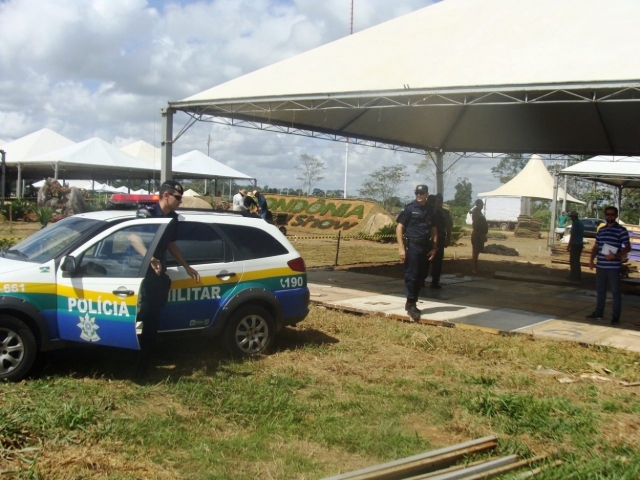 Polícia Militar monta quartel general dentro da Rondônia Rural Show