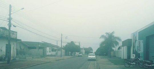 Vilhena amanhece com frio e nevoeiro; Frente fria chega a capital na quinta-feira