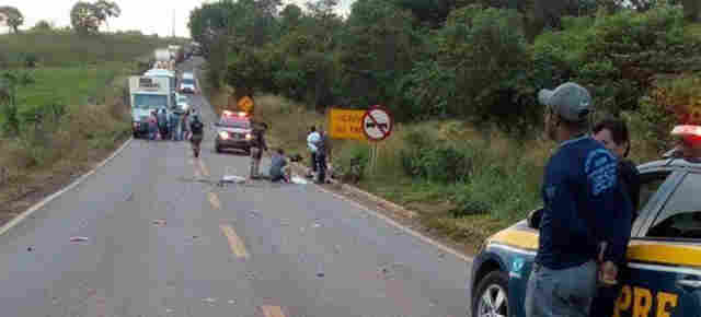 Trabalhador rural morre após bater de frente com carreta na BR-435