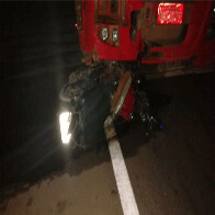 Carreta esmaga motociclista na BR-364