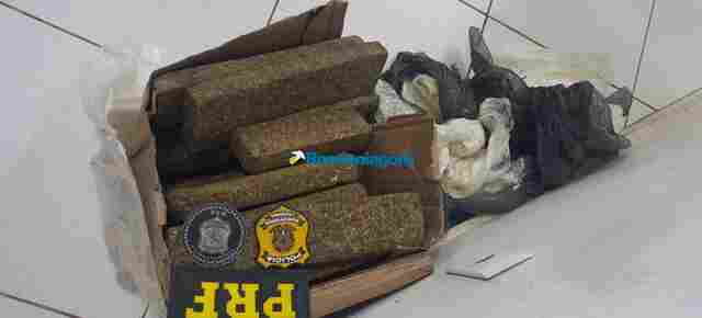 Foragido é preso com 13 quilos de maconha em ônibus na BR-319