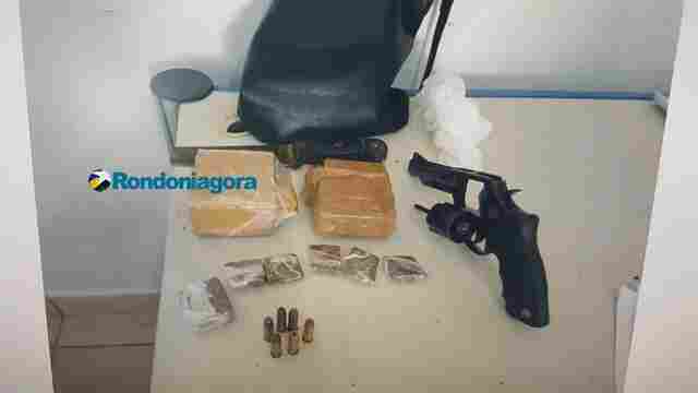 Traficante é preso na Zona Leste com arma e mais de meio quilo de maconha