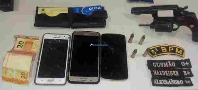 Polícia prende trio suspeito de assaltos com revólver na Zona Leste