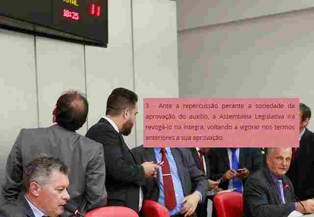 Após pressões e explicações inverídicas, deputados desistem do vergonhoso auxílio banquete de R$ 6 mil por mês