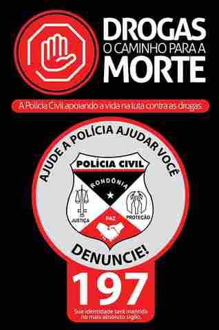 Polícia Civil lança campanha de combate às drogas nesta quarta-feira