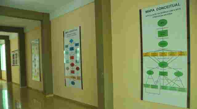 Biblioteca Francisco Meireles recebe exposição didática artes e reações químicas