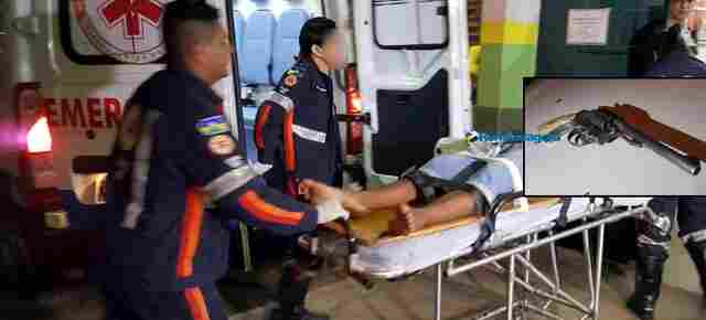 Menor é desarmado e esfaqueado pela vítima durante roubo a residência em Porto Velho