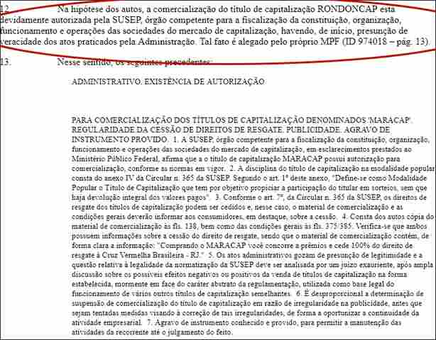 Tribunal Regional Federal determinada retomada de sorteios do Rondoncap