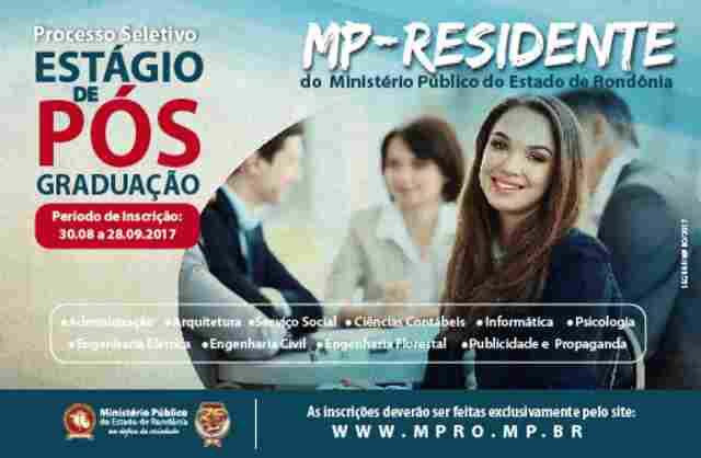 MP de Rondônia abre inscrições para seleção de estagíários de nível pós-graduação