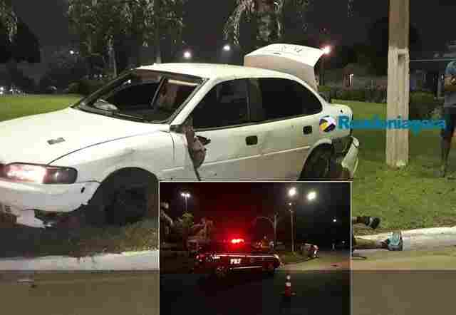 Jovem morre após capotar veículo em rotatória da Capital