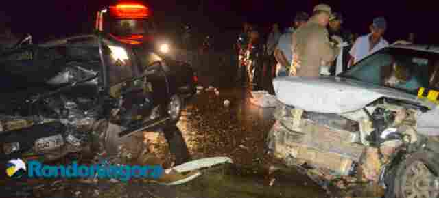 Uma pessoa morre e oito ficam feridas em colisão frontal envolvendo táxi na RO-464