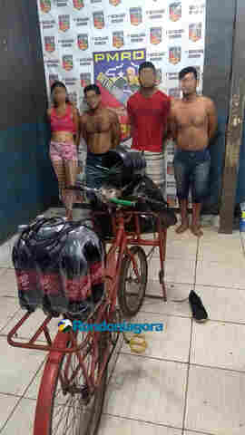 Polícia prende quatro pessoas com produtos furtados de comércio em Porto Velho