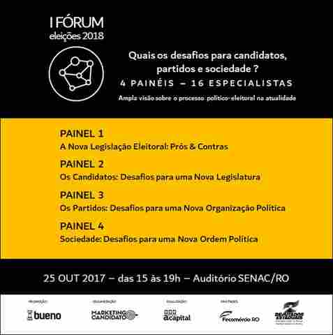 Fórum promove debate sobre eleições em 2018 em Porto Velho
