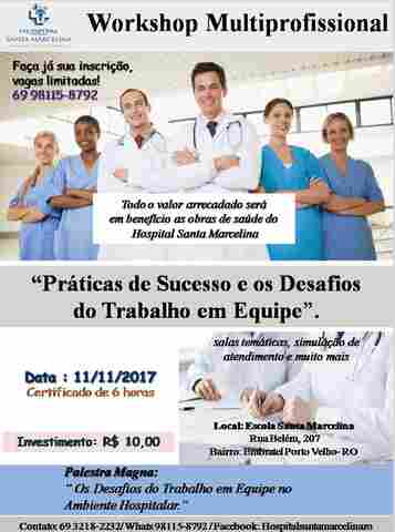 Hospital Santa Marcelina promove workshop para estudantes de diversas áreas