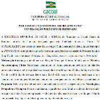 Cacoal lança edital para selecionar 19 médicos