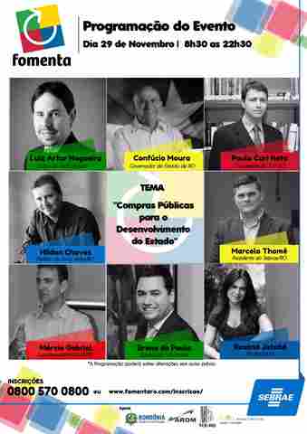 Fomenta Rondônia congrega renomados profissionais para discutir compras do poder público pelas micro e pequenas empresas