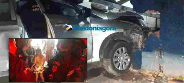 Motorista bêbada foge da Polícia e colide em estabelecimento comercial; fotos