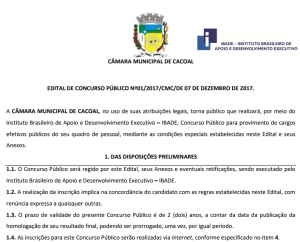 Câmara de Cacoal oferece salário de R$ 9.206 em concurso com 13 vagas