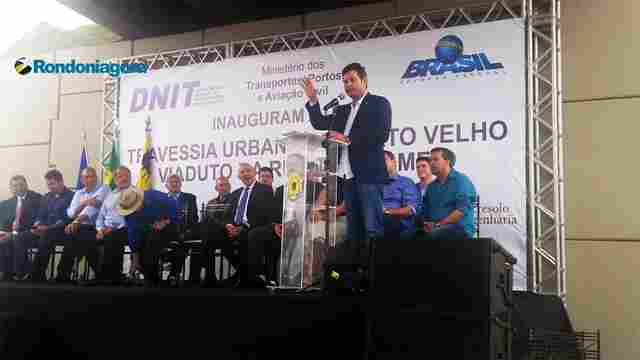 Viaduto é entregue e ministro anuncia ampliação de aeroportos de Cacoal, Ariquemes e Ji-Paraná