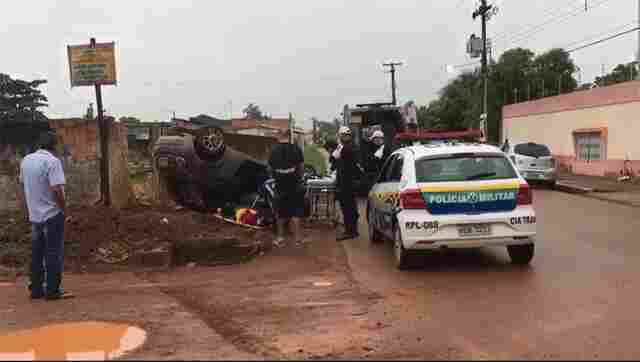 Polícia registra capotamento com vítima na Capital