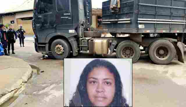 Carreta esmaga cabeça de mulher