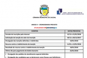 Inscrições para concurso da Câmara Cacoal com salário de até mais de R$ 9 mil seguem abertas