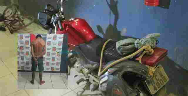 Agente penitenciário reconhece foragido da Colônia Penal transitando com moto roubada em Porto Velho
