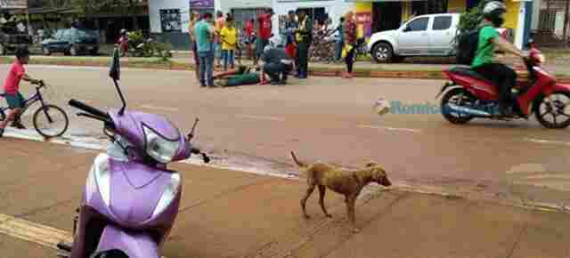 Mulheres ficam lesionadas ao caírem de moto tentando desviar de cachorro em Porto Velho