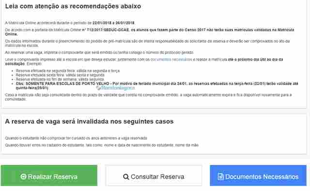 Pais reclamam de instabilidade em site de matrículas da Seduc