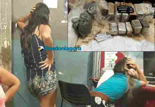 Três mulheres são presas com quase 4 quilos de maconha