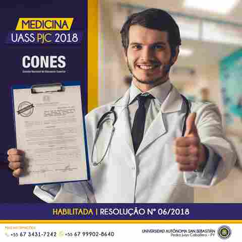Curso de medicina da UASS em Pedro Juan Caballero recebe certificação do Cones