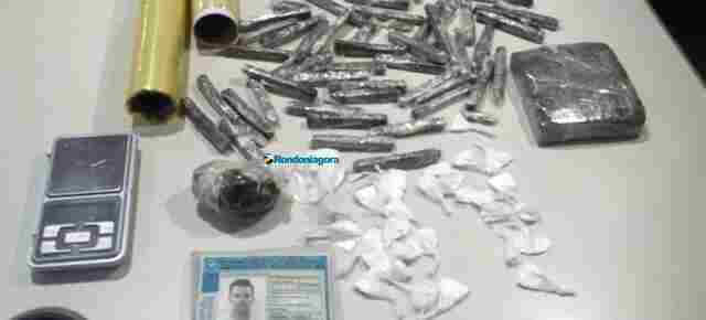 Denarc prende homem com 100 porções de cocaína e maconha, em Porto Velho