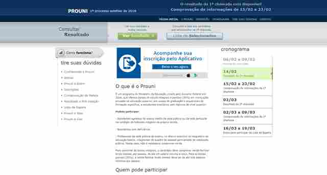 ProUni divulga lista de aprovados na primeira chamada