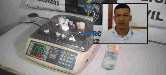 Denarc prende homem com várias porções de cocaína e óxi enterradas em quintal de residência